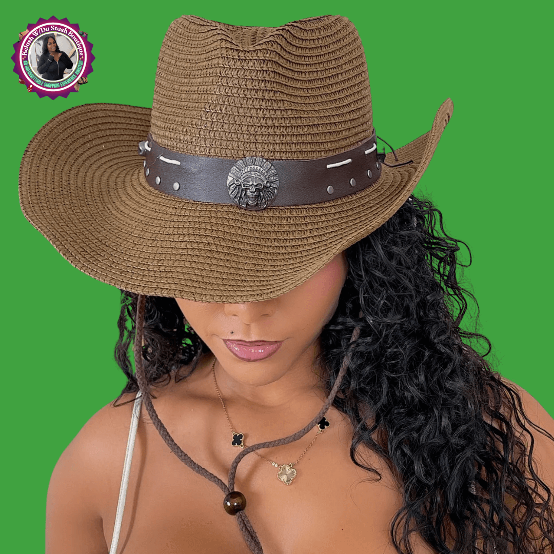 Western Cowboy Hat with PU Leather Trim – Stylish & Durable