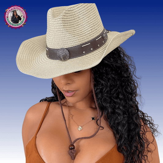 Western Cowboy Hat with PU Leather Trim – Stylish & Durable
