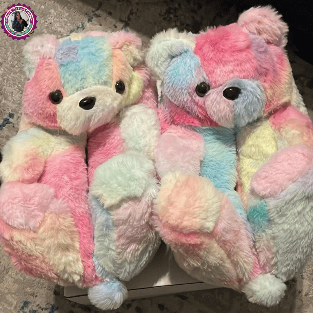 Plush Teddy Bear House Slippers