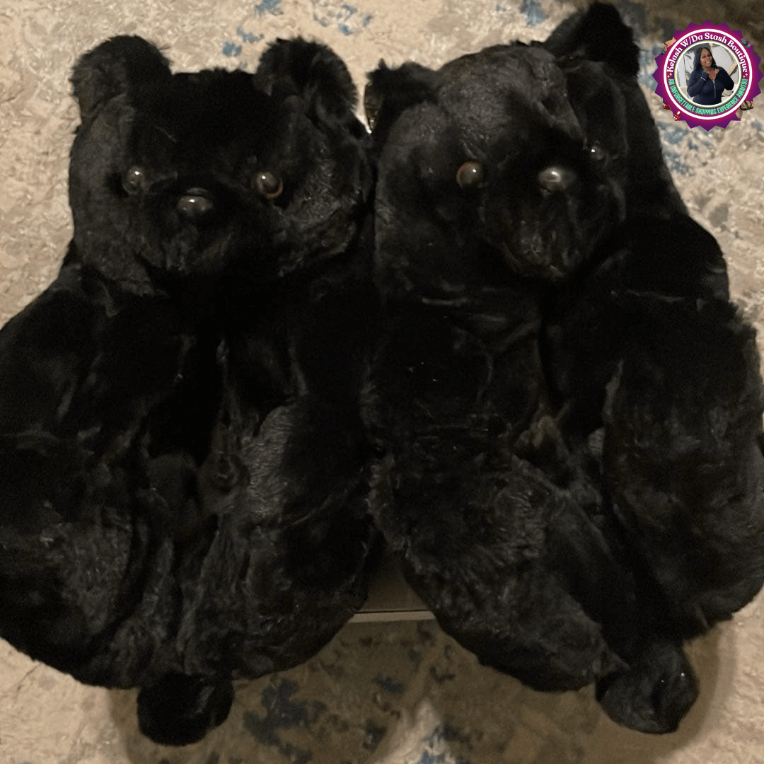 Plush Teddy Bear House Slippers